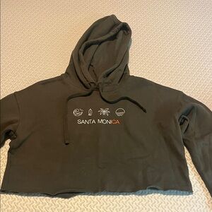 Super Cute!! Santa Monica, CA Cropped Hoodie